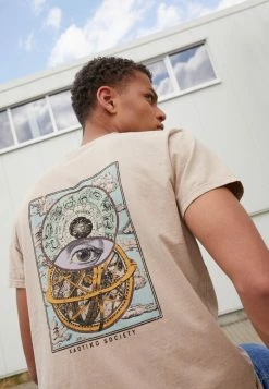 Kaotiko WASHED COSMOS UNISEX - Print T-shirt - Stone -Kaotiko Shop f46b1942c0004a67b5eec5fd4ed68146