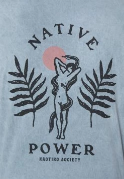 Kaotiko WASHED NATIVE POWER UNISEX - Print T-shirt - Acero -Kaotiko Shop f6b897ef96804f5bb3bc8129a866393f