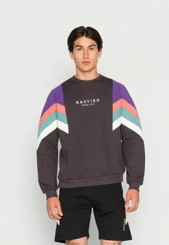 Kaotiko CREW SEATTLE UNISEX - Sweatshirt - Black/purple/rouge