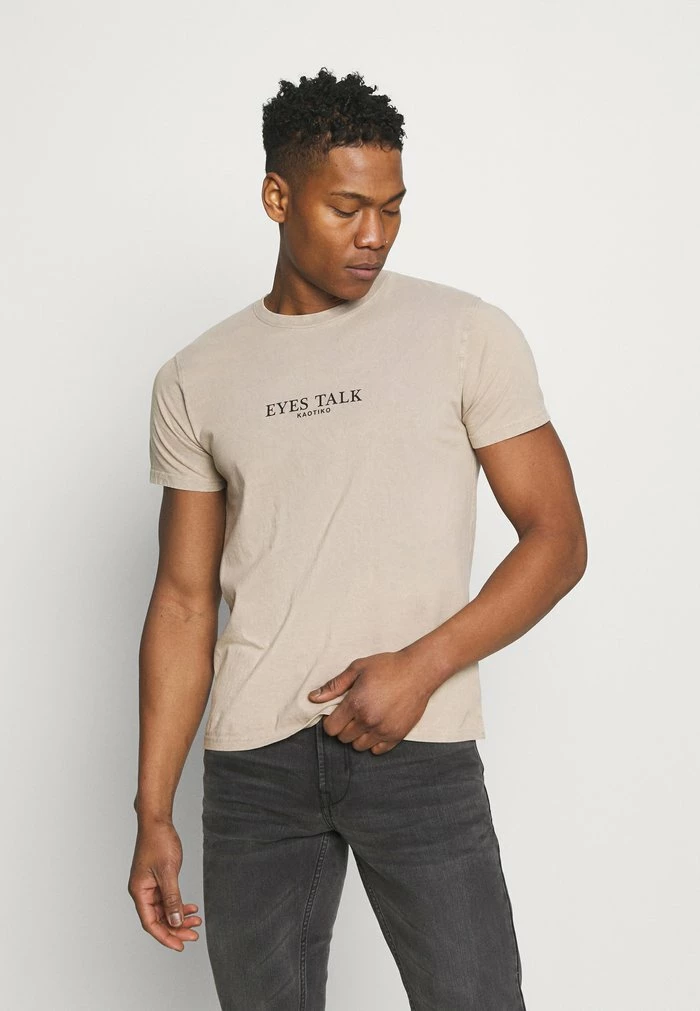 EYES TALK UNISEX - Print T-shirt - stone Kaotiko EYES TALK UNISEX - Print T-shirt - Stone -Kaotiko Shop f9c35e2441a74ac69a180558226b9314