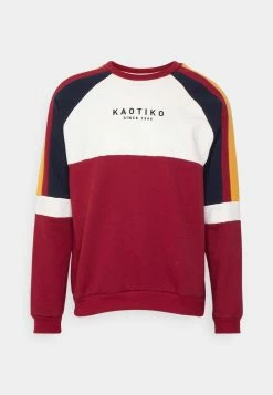 Kaotiko CREW DENVER - Sweatshirt - Burgundy/marfil/mostaza/navy -Kaotiko Shop fa17f744cbfb4ec499386a25cafa3dc0