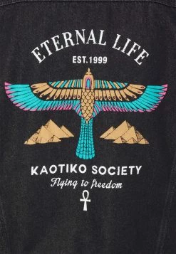 Kaotiko VINTAGE ETERNAL - Denim Jacket - Black -Kaotiko Shop fa3b4f796e354355ad56d8c17871dff9