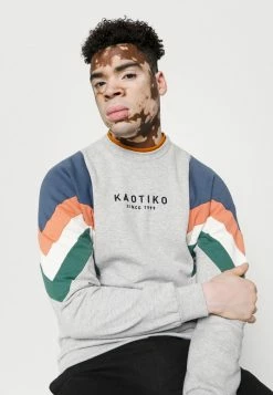 Kaotiko CREW SEATTLE - Sweatshirt - Grey Vigore/prusia Blue -Kaotiko Shop fe035114299444dfa1e686fd3df620b1