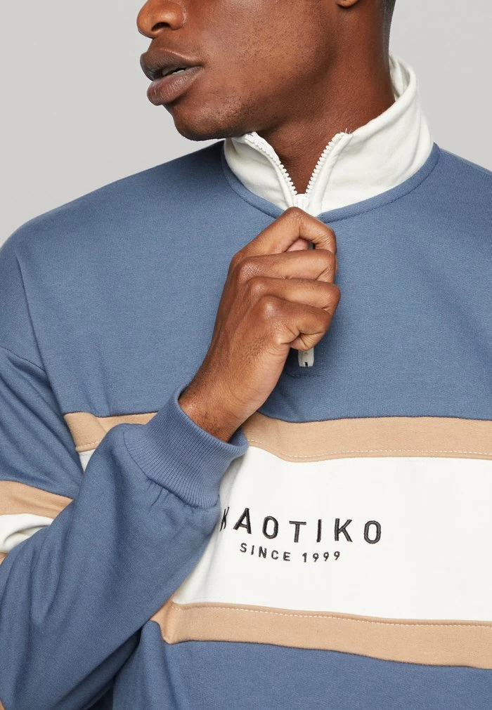 CREW BERWIN UNISEX - Sweatshirt - prusia/arena/ivory Kaotiko CREW BERWIN UNISEX - Sweatshirt - Prusia/arena/ivory -Kaotiko Shop fe6e376c8e714af9a6c787f326a2d073