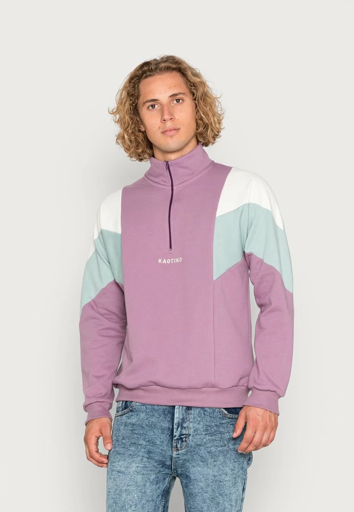CREW BRENDAN UNISEX - Sweatshirt - purple/ivory/cloud Kaotiko CREW BRENDAN UNISEX - Sweatshirt - Purple/ivory/cloud -Kaotiko Shop ffb090af9f2c41e8b41b32da257f4b15